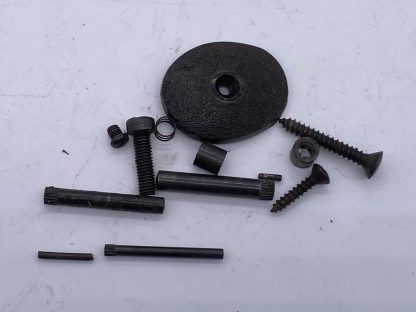 Fie single barrel 12 ga. shotgun parts, plate, pins, spring, bushings, screws