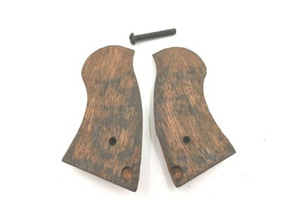 Hi Standard Power Plus 38SPL Revolver Parts: Wooden Grips With Screw - Image 8