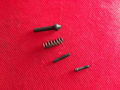 Kassnar PA-63 9x18mm pistol parts, trigger guard pin, plunger and spring, pin