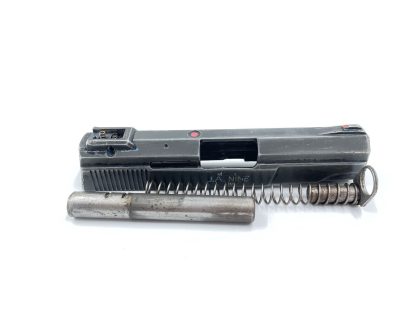 Jimenez J.A. 9 9mm pistol parts, slide, barrel, and recoil spring