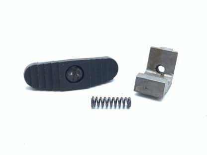 Mossberg 500A 12ga shotgun parts: button, plate, lever, spring