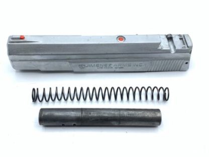 Jiminez Arms JA Nine 9mm pistol parts: slide, barrel, recoil spring