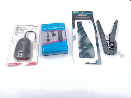 Radio Shack: Handset, Modular Crimping Tool, and Clip Microphone