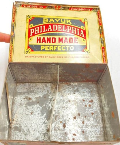 Vintage Bayuk Philadelphia Hand Made Perfecto Cigar Tin - Image 3