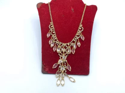 Vintage Costume Jewelry necklace with stand