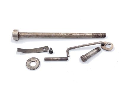 Bison Single Shot 12ga. shotgun parts, stock bolt, washer, screws, and lever