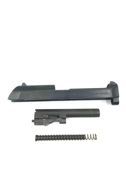 TBeretta 92D 9mm, pistol parts, slide, barrel, and recoil spring