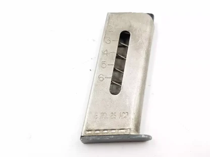 One Raven Arms Model P25 MP25 6rd 25 ACP Pistol Magazine Marked w/ Rd Count