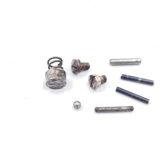 Armi Galesi Brescia Brevetto 25acp pistol parts, safety cup and spring, screws, pins, and ball