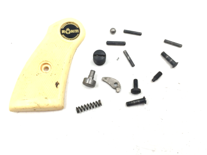 Rohm Rohm-10 .22 Short, Revolver Parts: Right Grip, Lever, Pins, Springs