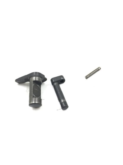 Beretta 92FS 9mm, pistol parts, disassembly lever, button, and spring - Image 3