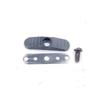 Mossberg 500A 12ga. shotgun parts, safety button, plate, and screw