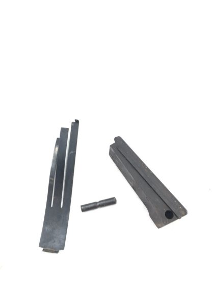 Iver Johnson 1911A1 9mm, pistol parts, mainspring housing (metal), spring, and pin - Image 3