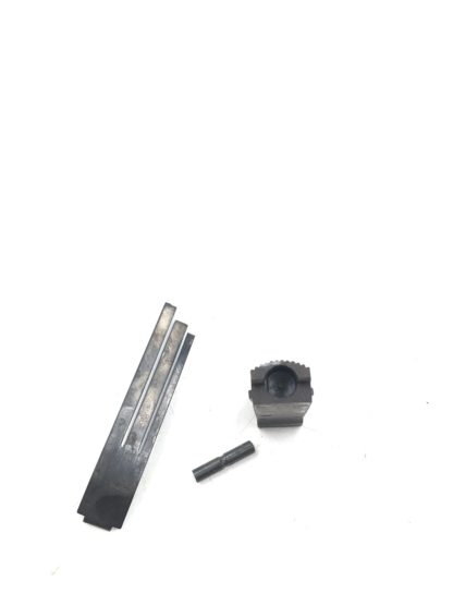 Iver Johnson 1911A1 9mm, pistol parts, mainspring housing (metal), spring, and pin - Image 5