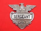 Vintage Pinkerton security service Sergeant hat Badge obsolete