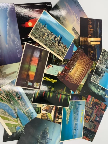 Vintage Collection of New York & Chicago Postcards- set of 36 unused