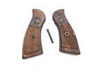 Llama XIV, 22LR Revolver Parts: Wooden Grips & Screw