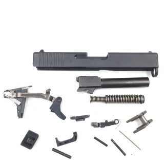 Glock 19 Gen 4 9mm, Pistol Parts, slide, barrel, recoil spring, trigger, magazine catch, springs, pins, stop