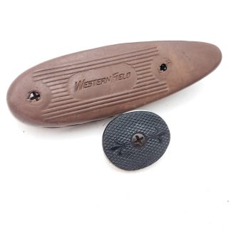Westernfield M550 AP 12 Gauge Shotgun Parts: Butt Plate, Stock Cap, Screws, Plates